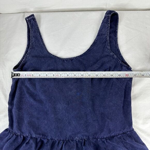 Urban Outfitters PINS & NEEDLES Women's Navy M Sleeveless Plunge Back Peplum Top - Picture 5 of 7